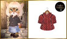 *DB* DINKIES MOCA BLOUSE * red