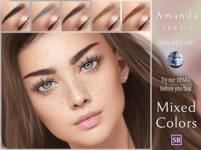 Eyebrows, Genus: Amanda.Upward.MixedColors