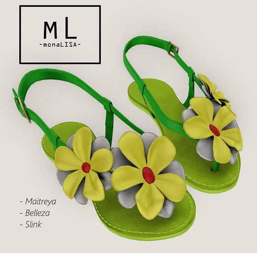-mL- Cora Sandals (Maitreya/Belleza/Slink) - GIFT version