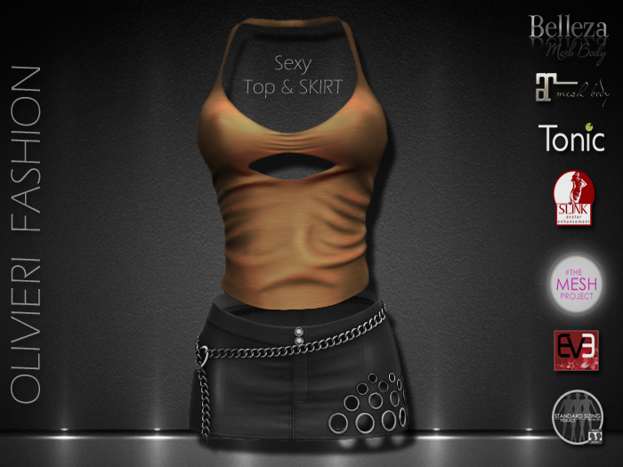 RUBY TOP SEXY & SKIRT - SUNSET