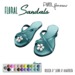 Teal floral ad