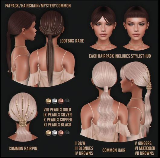 #10 CHAIN - Sirens - Pearl Pin - Copper