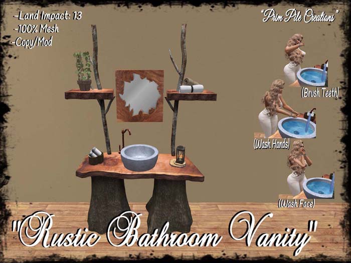 ~PPC~ Rustic Bathroom Vanity  