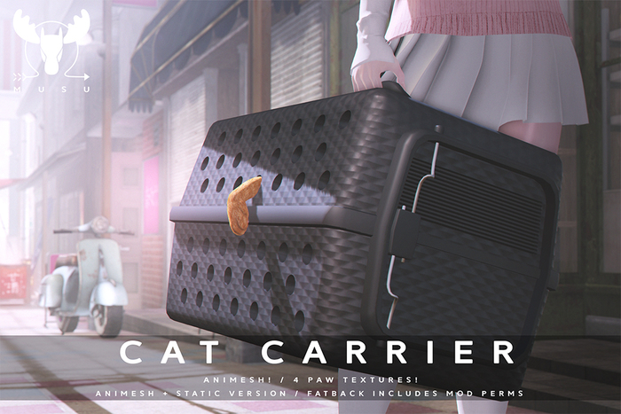 -MUSU- Cat Carrier Black