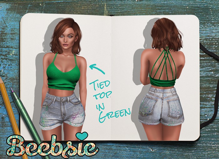 .Beebsie Tied Top Green