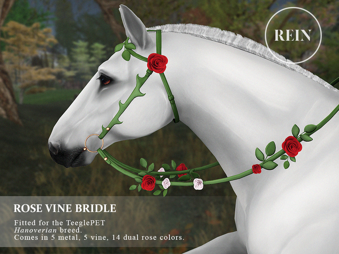 REIN - TeeglePet Rose Vine Bridle HANOVERIAN