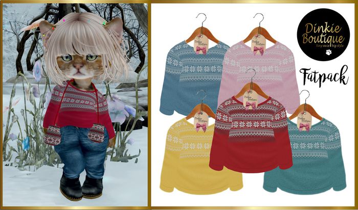 *DB* DINKIES CHRISTMAS SWEATER* Fatpack