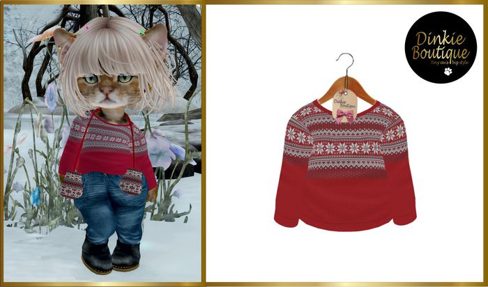 DB DINKIES CHRISTMAS SWEATER red