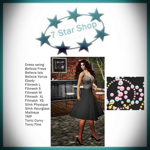 Dress swing black pearl