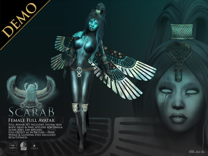 DEMO Scarab Female Avatar +Fallen Gods Inc.