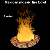 Mexican mosaic fire bowl