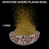 Gemstone mosaic plasma bowl