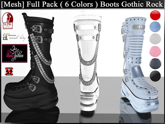 Mesh Full Pack Boots GOTHIC ROCK Demo