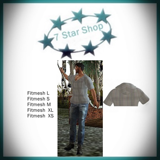 Star grey stripe  Mens  t-Shirt