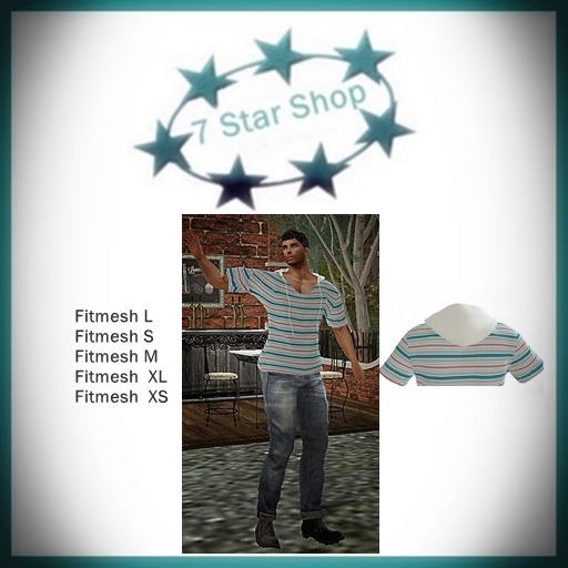 Star blue strip Mens  t-Shirt