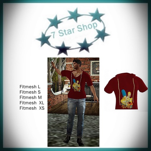 Simpsons red Mens  t-Shirt