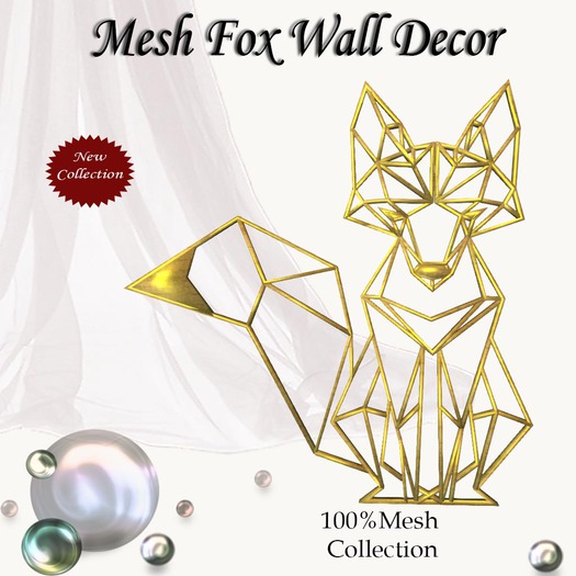 Mesh Fox Wall Decor v. 5