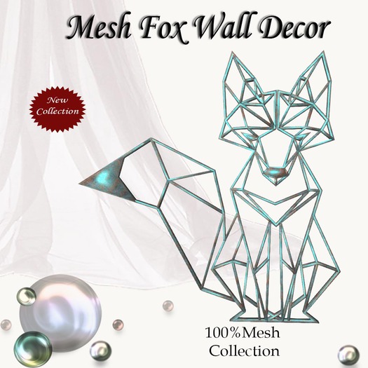 Mesh Fox Wall Decor v. 6