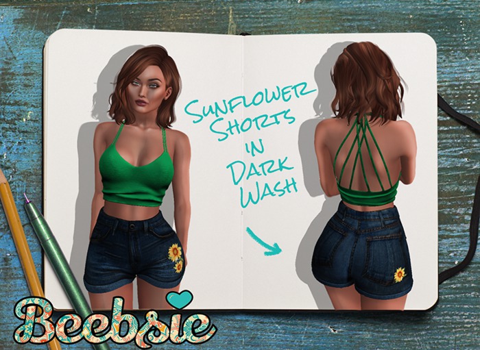 Beebsie High Rise Denim Sunflower Dark
