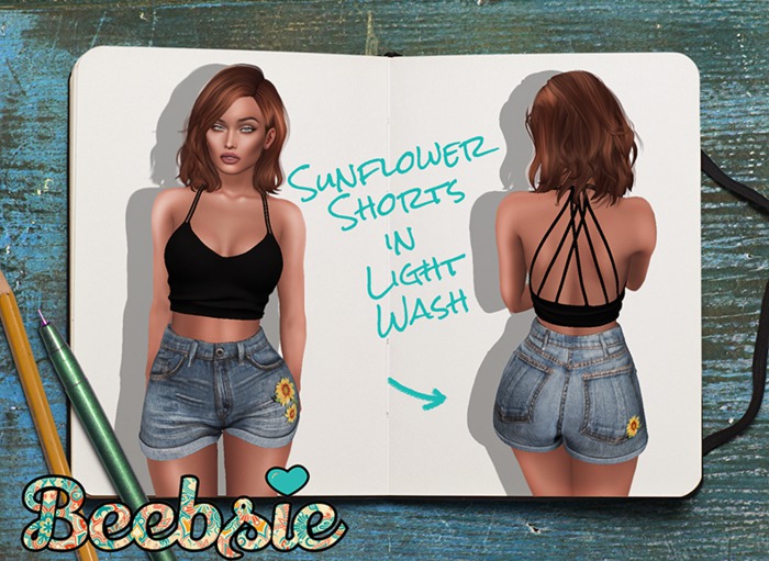 Beebsie High Rise Denim Light Sunflower