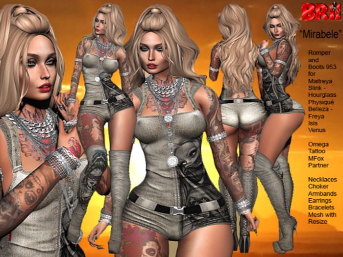 **MIRABELE TAN VERSION ROCKER STYLE COMPLET OUTFIT **