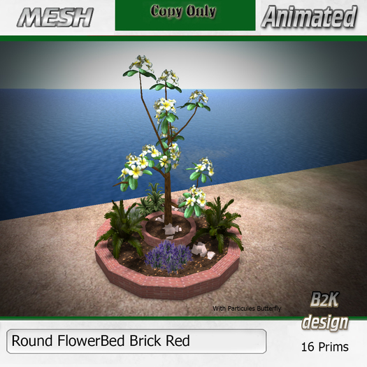 Flowerbed  Round Brick Red
