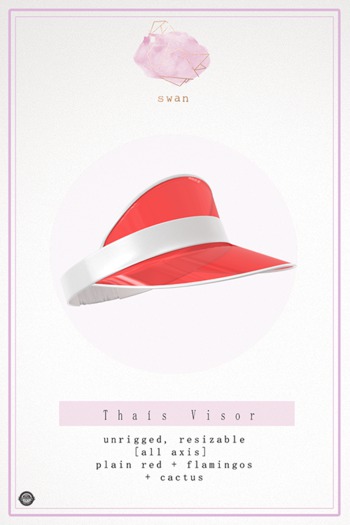 Swan Thais Visor Cap Red