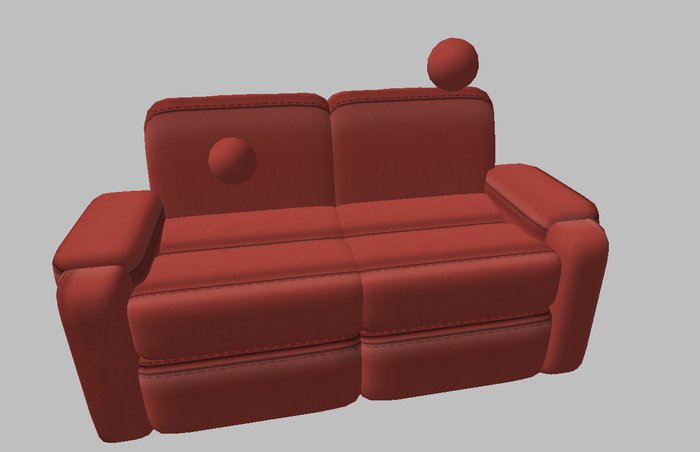 Salmon Two seater leather sofa