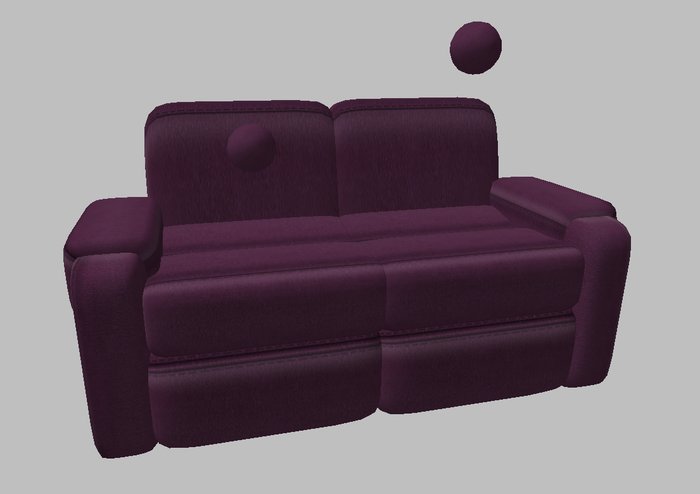 Purple Two seater leather sofa
