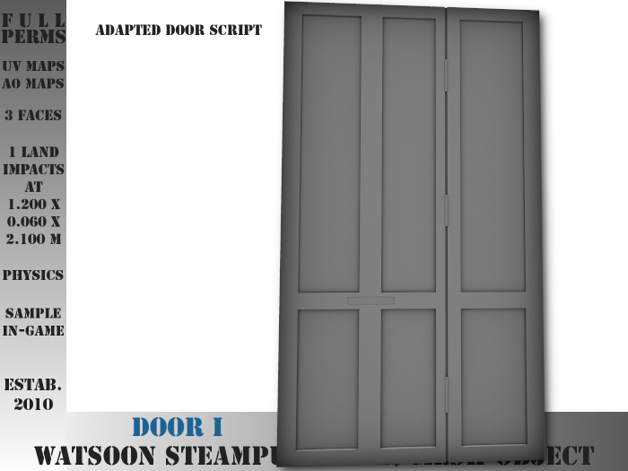 Door 1 - 1 LI - FULL PERMS Mesh
