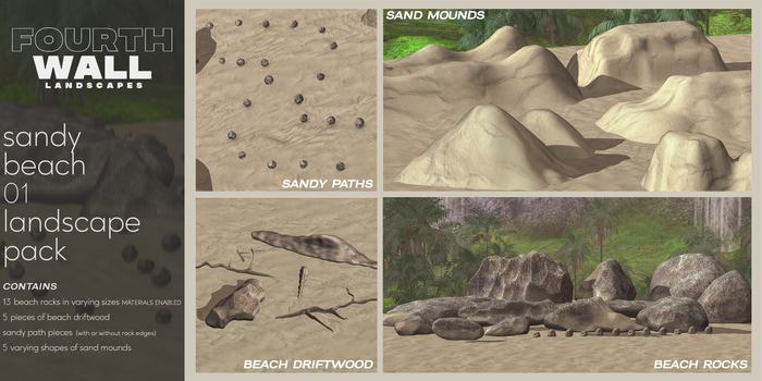 [FOURTH WALL] Sandy Beach 01 Landscape Pack