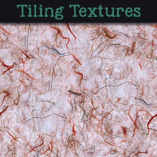 Hand made paper with textile fibers - Seamless texture