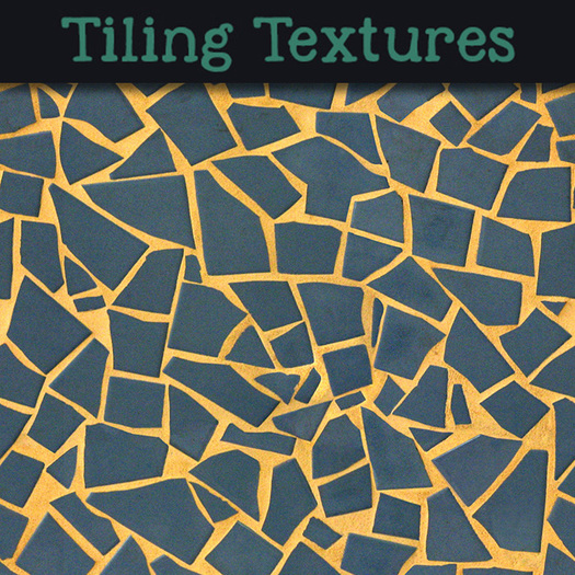 Broken shattered tiles arranged as mosaic - Seamless texture