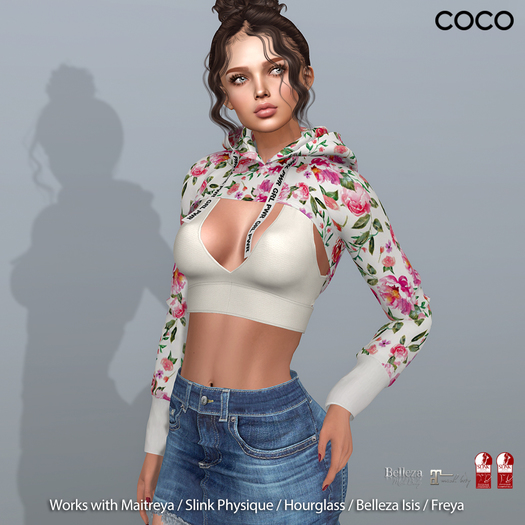 *COCO*_UltraCroppedHoodie_FloralWhite