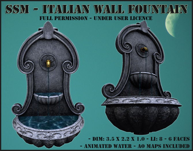 SSM - Italian Wall Fountain