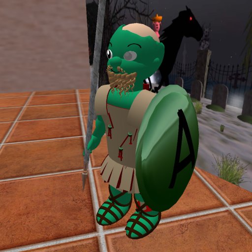 Tiny hoplite greek male Zombie edition