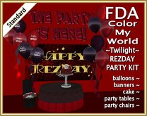 ~FDA~ STANDARD Twilight Goth RezDay Party Kit