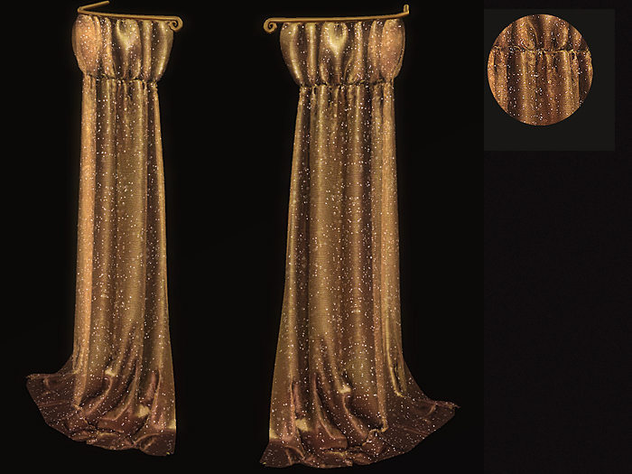 Foxwood - Fleur - Curtains - Gold