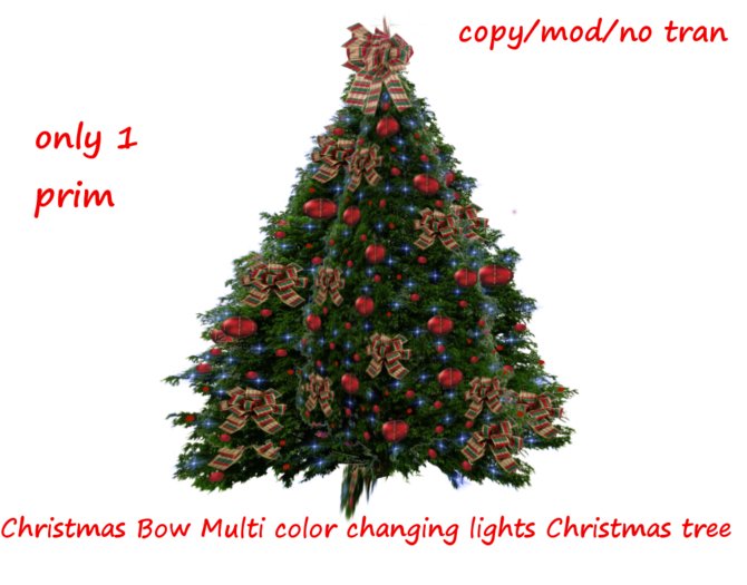 Christmas Bow Color changing lights christmas Tree