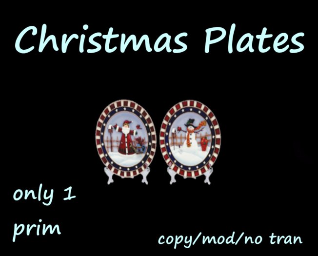 Christmas decor plates