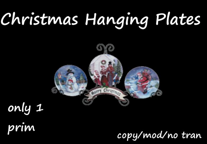 Christmas hanging plates