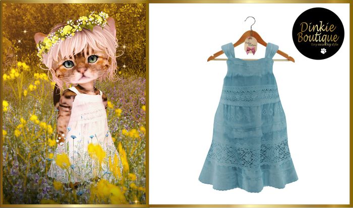*DB* DINKIES CHARLOTTE SUMMER DRESS* blue