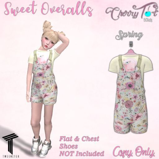 *Cherry Tot* Tweenster Spring Overalls (Wear&Click)