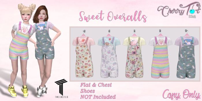 *Cherry Tot* Tweenster Sweet Overalls FATPACK (Wear&Click)