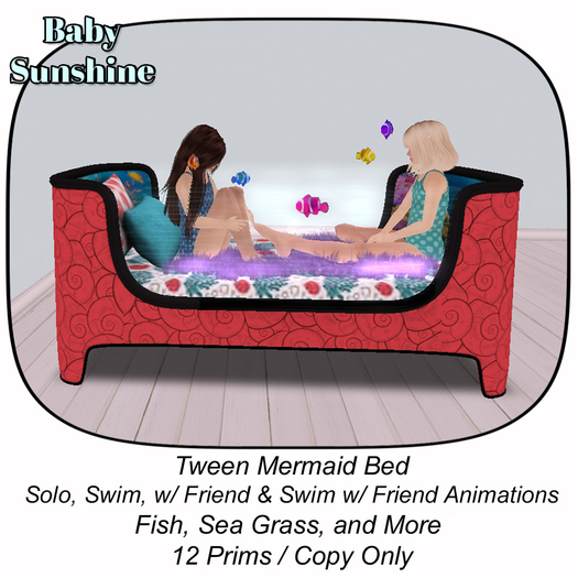 Tween Elliot Mermaid Bed Red (ADD)