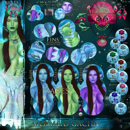 -Elemental- Mermaid Fins Set 4