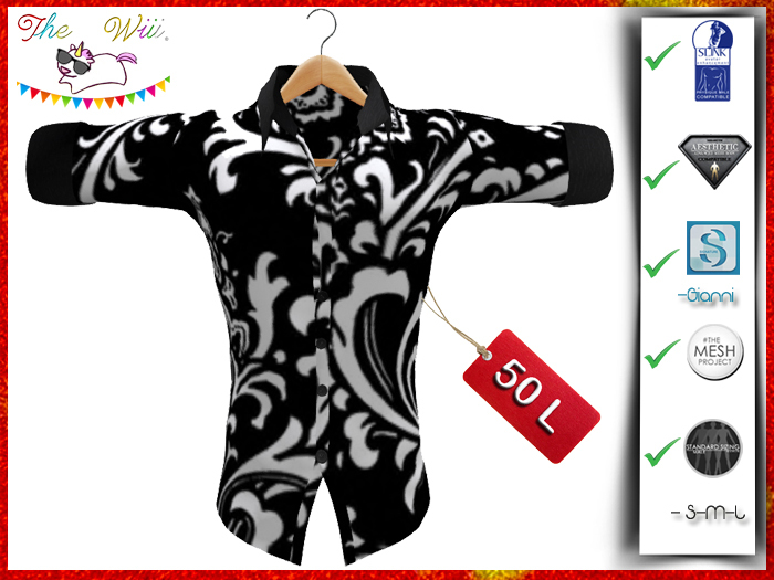 Camisa en Blanco y negro