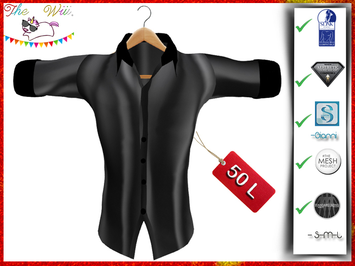 Camisa de Seda Negra