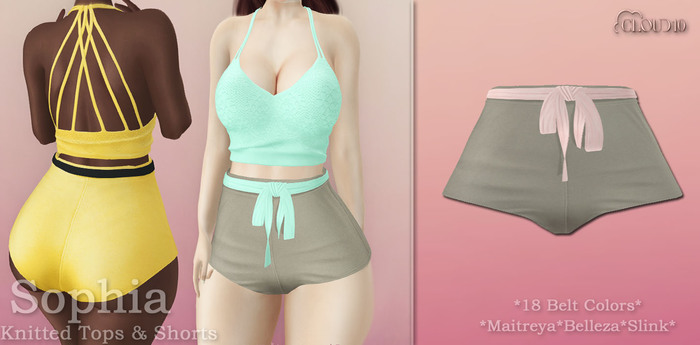 CLoUD10 - Sophia Shorts - Khaki (BOX) ADD ME
