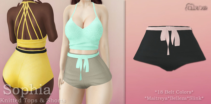 CLoUD10 - Sophia Shorts - Black (BOX) ADD ME